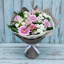 Букет цветов из:  Герберы, Альстромерии и Хризантемы в Автополигон