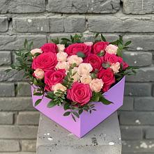 Цветочная композиция из Розы в коробке #REPLACE_PRED# Автополигон