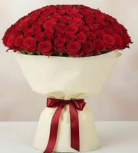 Букет 101 Красная роза Милано в Автополигон