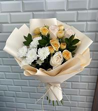 Букет цветов из:  Розы и Хризантемы в Автополигон