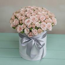 Цветочная композиция из Розы в шляпной коробке #REPLACE_PRED# Автополигон