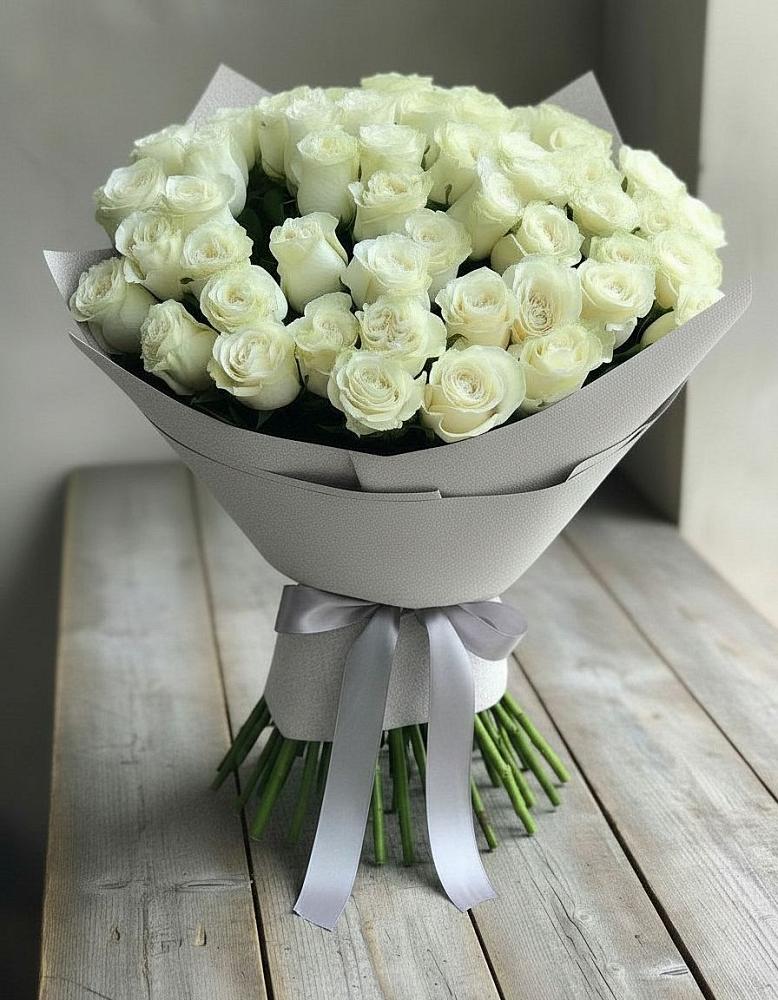 Букет 35 Белых роз в Автополигон