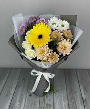 Букет цветов из:  Розы, Герберы и Хризантемы #REPLACE_PRED# Автополигон