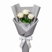 Букет 3 белые розы #REPLACE_PRED# Автополигон