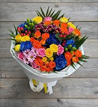 Букет цветов из:  Розы и Хризантемы в Автополигон