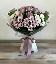 Букет цветов из:  Хризантемы и Розы в Автополигон