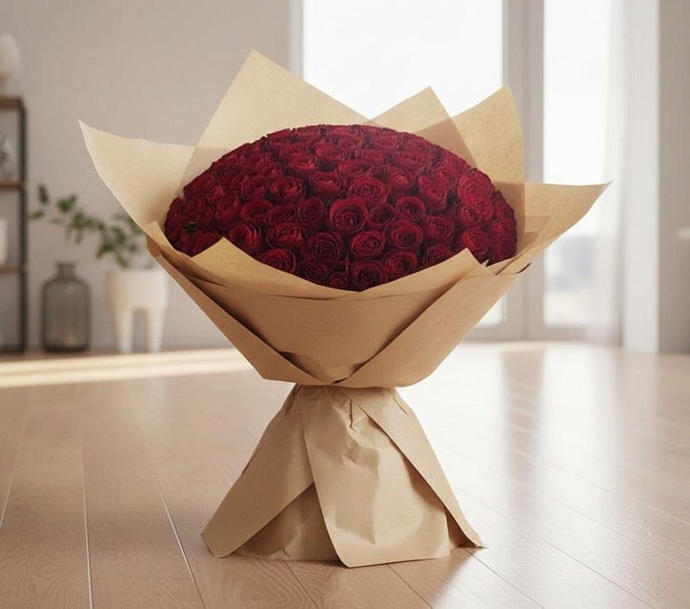 Букет 101 Красная роза в Автополигон