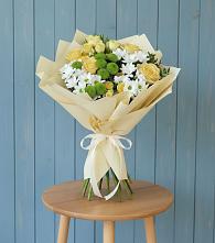 Букет цветов из:  Хризантемы и Розы в Автополигон