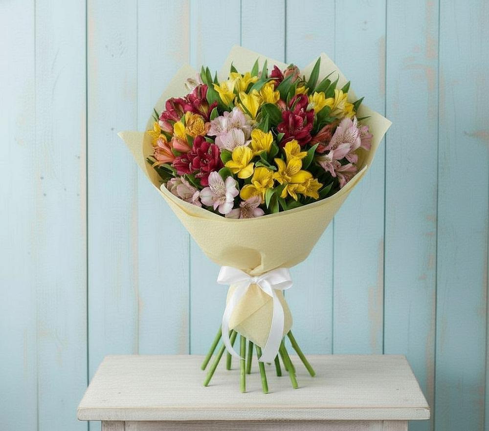 Букет цветов из: Альстромерии в Автополигон