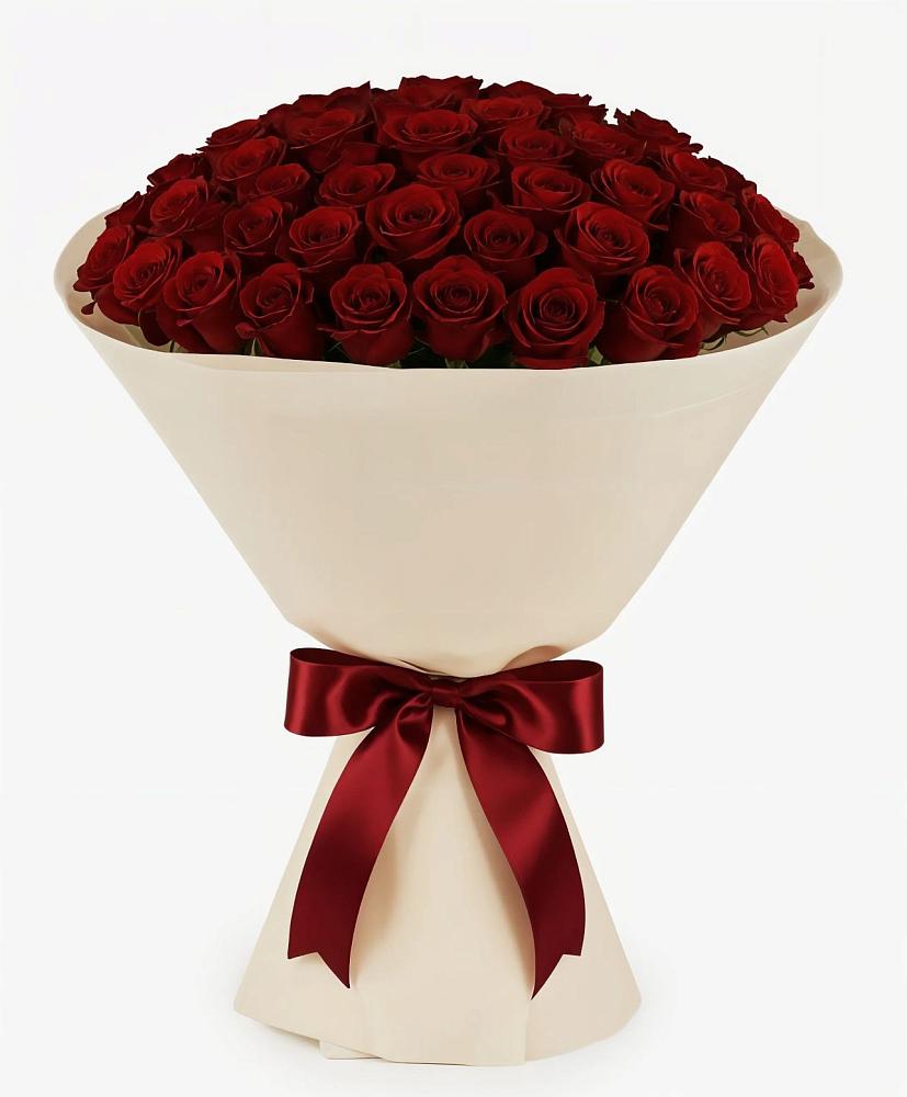 Букет 101 Бордовая роза Блэк Бакарра в Автополигон