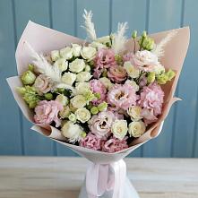 Букет цветов из:  Альстромерии и Розы в Автополигон